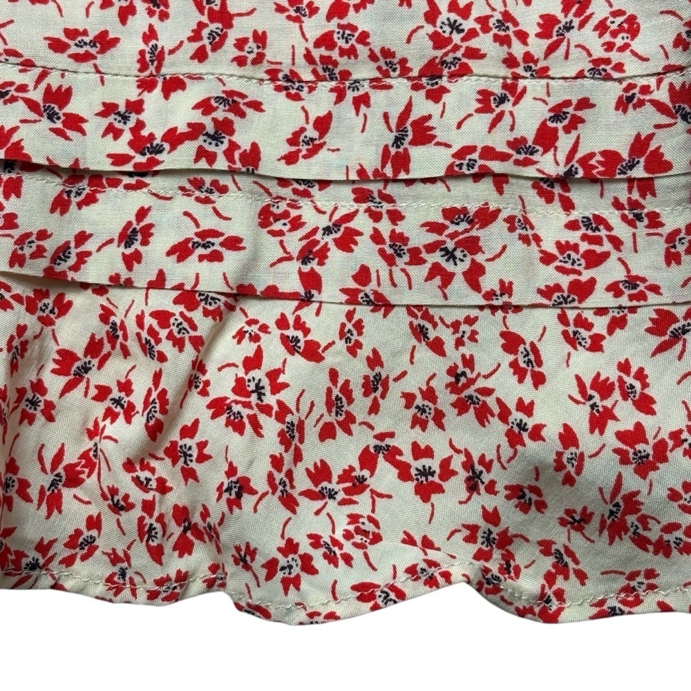 NWT Free People One Fine Day Mini Dress in Tea Combo Size S Red Floral Print - Picture 7 of 14